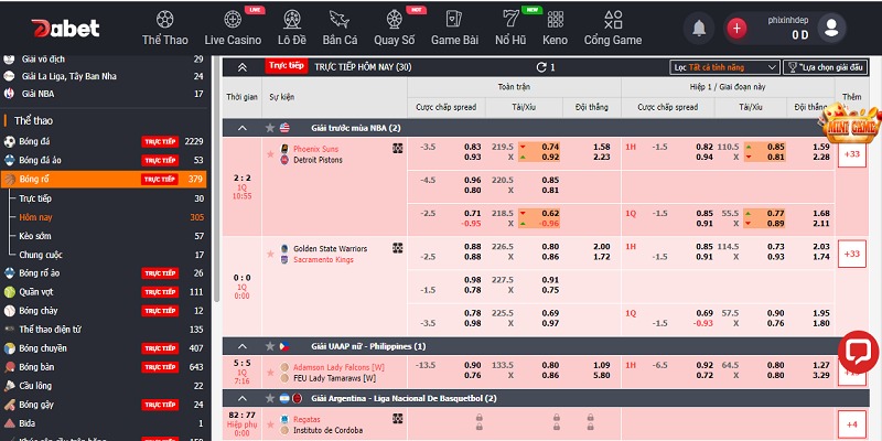 Có rất nhiều loại hình thể thao để bạn chinh phục tại BTI Sport Dabet