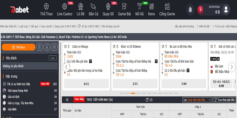 Người chơi có nhiều lựa chọn đặt cược tại sảnh thể thao BTI