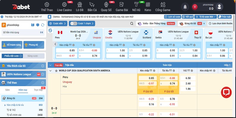 K-Sports Dabet: Sảnh Cược Thể Thao Kinh Điển Của Bet Thủ