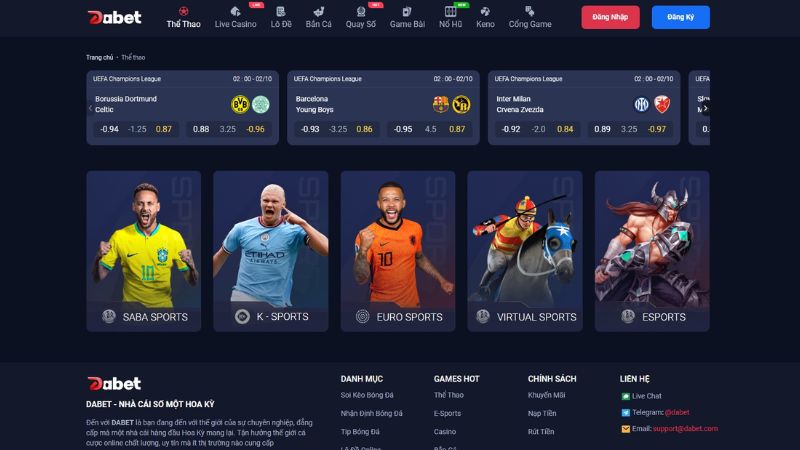 Đánh giá điểm mạnh của thể thao Dabet