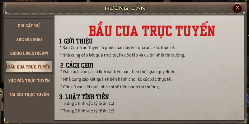 Nắm bắt luật chơi Bầu Cua Live để nhập cuộc dễ dàng