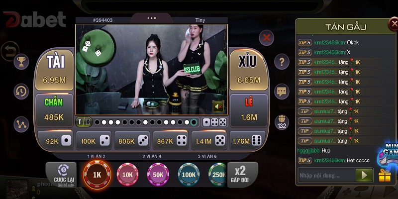 Tài Xỉu Sexy là tựa game đặc sắc với trải nghiệm chơi trực tiếp cùng Dealer