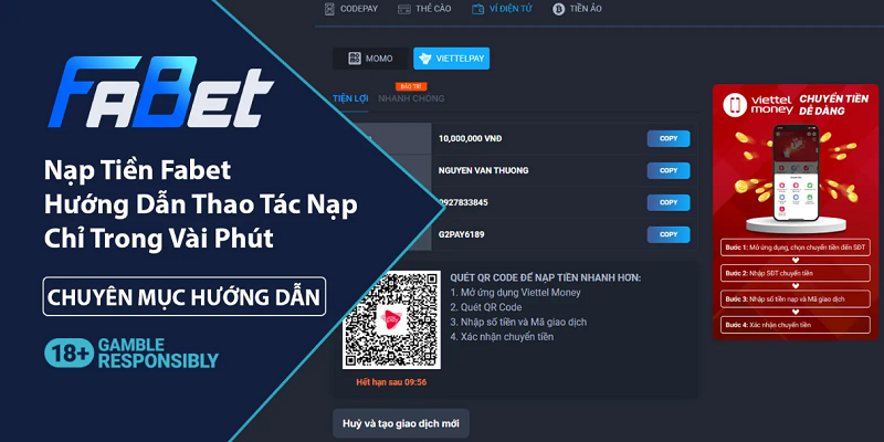 Nạp Tiền Fabet – Hướng Dẫn Thao Tác Thêm Vốn Vào Tài Khoản