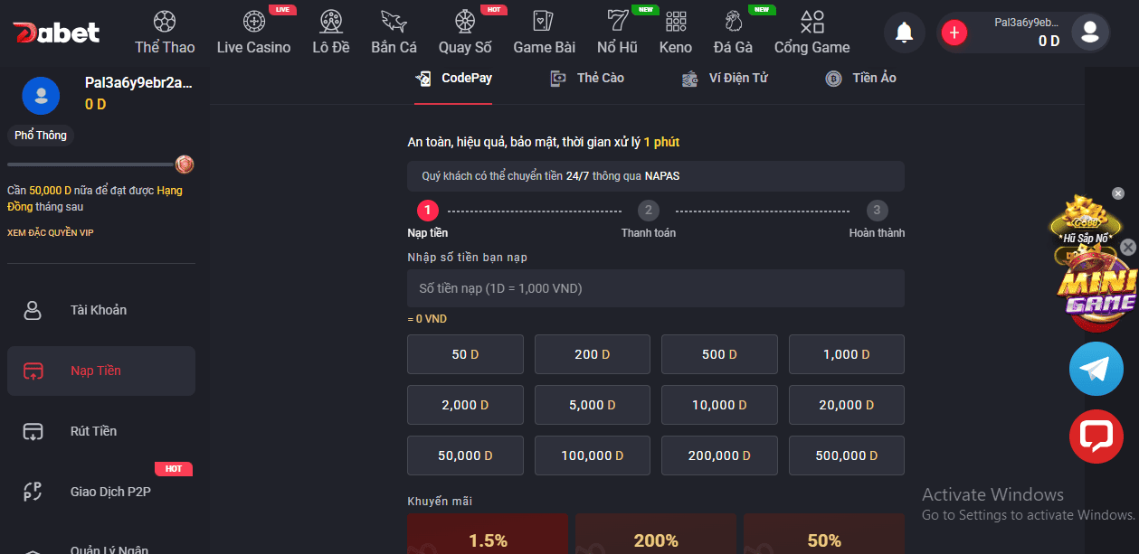 Giao dịch an toàn, đa phương thức linh hoạt