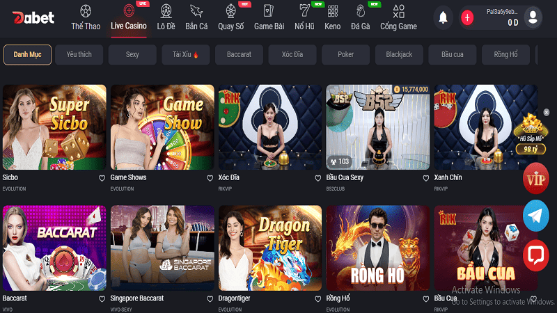 Dabet là sân chơi đổi đời chỉ sau một cú chạm